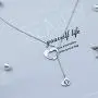 Gold Rose Y Necklaces 12 Zodiac Sign Necklace Black Constellation Jewelry Gift for Women Girls Astrology Sign Symbol Necklaces