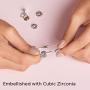 Pandora Jewelry Moments Slider Bangle Cubic Zirconia Bracelet in Sterling Silver