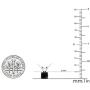 Dazzlingrock Collection 10K Gold Princess Cut Black Diamond Ladies Solitaire Pendant