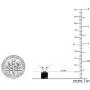 Dazzlingrock Collection 10K Gold Princess Cut Black Diamond Ladies Solitaire Pendant