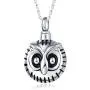UNY Trendy Stainless Steel Owl Pet Urn Ashes Pendant Memorial Ash Keepsake Cremation Jewelry Necklace UNY Trendy Stainless Steel Owl Pet Urn Ashes Pendant Memorial Ash Keepsake Cremation Jewelry Necklace