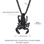 U7 Scorpio Necklace Pendant with Gold Plated Chain Zodiac Constellation Jewelry for Men/Women