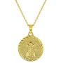 In Season Jewelry 18k Gold Plated Religious Divine Child Jesus Medal Protection Pendant Kids 16''