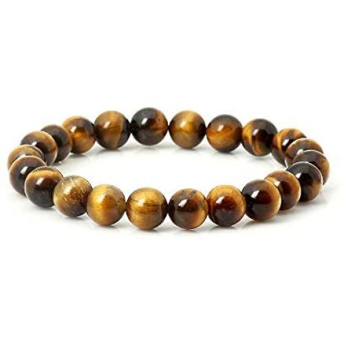 ASGIFT Tiger Eye Bracelet Energy Stone Stretch Bracelet for Men Women Boys Girls