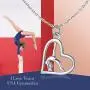 Gymnastics Gifts for Girls Gymnast Necklace 925 Sterling Silver Team USA Gymnastics Girl Fashion Jewelry Pendant Sport Ballerina for Girl Birthday Gymnastics Gifts for Girls Gymnast Necklace 925 Sterling Silver Team USA Gymnastics Girl Fashion Jewelry Pendant Sport Ballerina for Girl Birthday