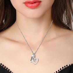Dainty Christian Religious Mustard Seed Faith Pendant Necklace, Stainless Steel, Heart Shape Openable Bottle Case Y756-6
