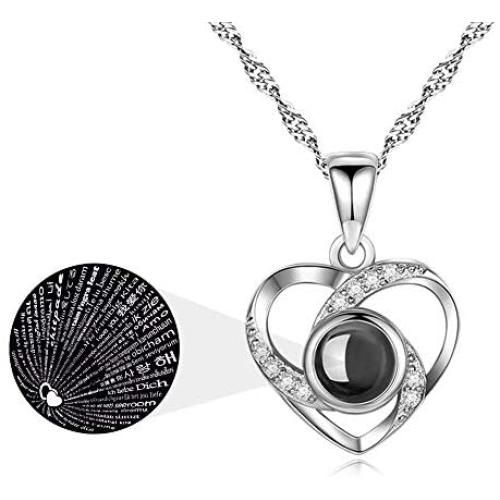 winsbo Love Necklace I Love You Necklace in 100 Languages Best Gift for Her Gift for Women