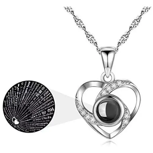 winsbo Love Necklace I Love You Necklace in 100 Languages Best Gift for Her Gift for Women