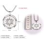 VASSAGO The Second Pentacle of Jupiter Key of Solomon Seal Pendant Necklace Stainless Steel Kabbalah Pagan Talisman Jewelry for Men and Women
