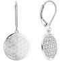 JO WISDOM 925 Sterling Silver Flower of Life Drop&Dangle Leverback Earrings