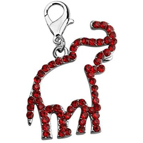 AKTAP Delta Sigma Theta Red Elephant Zipper Charm for Women Girl DST Sorority Gift
