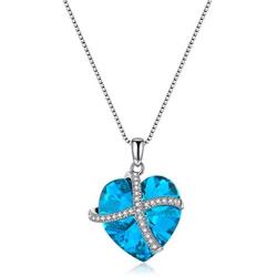 Mom Necklace for Women Mother Daughter Jewelry Mothers Day Crystal Heart Pendant Necklaces Accent Chain Love Forever Charm Inspirational Gift for Her Wife Sister Girlfriend