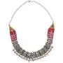 Saissa Oxidised Metal Choker Indian Boho Necklace Earrings Jewelry Set for Women Saissa Oxidised Metal Choker Indian Boho Necklace Earrings Jewelry Set for Women