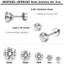 Besteel 12 Pairs 18g Stainless Steel Cubic Zirconia Stud Earrings for Women Men Tiny Cartilage Ear Piercings Helix Set Flat Screw Backs 2MM-6MM Besteel 12 Pairs 18g Stainless Steel Cubic Zirconia Stud Earrings for Women Men Tiny Cartilage Ear Piercings Helix Set Flat Screw Backs 2MM-6MM