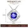 Sapphire Necklace Square Pendant Necklace September Birthstone Choker Necklace Charms for Women Mothers Teens Girls Wedding Birthday Party Jewelry Fashion Gifts Sapphire Necklace Square Pendant Necklace September Birthstone Choker Necklace Charms for Women Mothers Teens Girls Wedding Birthday Party Jewelry Fashion Gifts