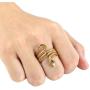 316L Stainless Steel Jewelry Serpent Shape Punk Style Solid Unisex Snake Ring