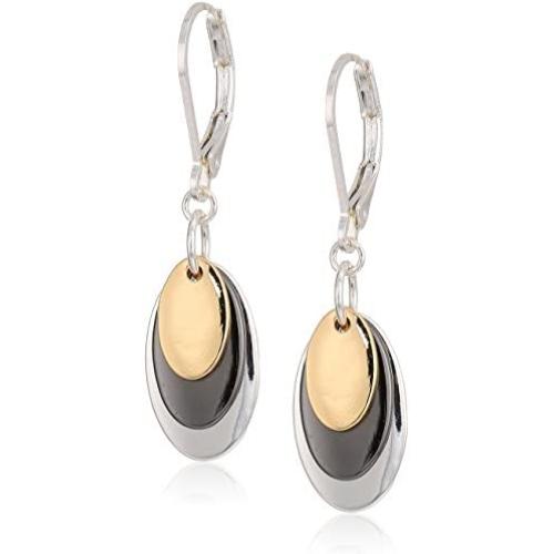 Nine West Womens Tri-Tone Shaky Drop Earrings, Size 0