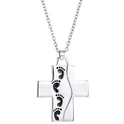 FANSTATE God Said My Child I Love You Love Cross Pendant Necklace, Fashion Double Sided Jewelry Gifts for Mother Grandma,Godmothers Christmas Birthday Gifts
