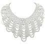 Fuqimanman2020 Pearl Beaded False Collar Choker Necklace Hand Woven Trendy Tassel Necklace Dainty Faux Pearl Necklace for Women Girls Jewelry