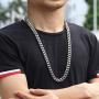 ROWIN&CO Mens Miami Cuban Link Chain Multicolor Rainbow Heavy 316L Stainless Steel Colorful Curb Necklace Personalized Jewelry Hip hop Choker Chain, 15mm Width/ 18 20 22 24 30 inch Lengths, (with Gift Box)