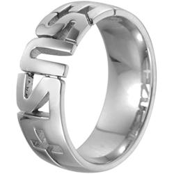 Jude Jewelers 8mm Stainless Steel Jesus Ring Christian Religious Holy Cross Wedding Engagement