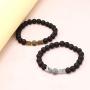 VALIJINA 8mm Lava Rock Stone Bead Bracelet for Women Men Adjustable Arrow Essential Oil Diffuser Bracelet Set