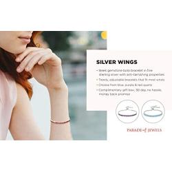 Parade of Jewels Genuine Quartz Adjustable''Bolo'' Bracelet in Sterling Silver