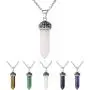 Natural Amethyst Healing Pendant Necklace,Chakra Stone Gemstone Crystal Pendants Calming Energy Jewelry Necklace for Women Ladies Girls Natural Amethyst Healing Pendant Necklace,Chakra Stone Gemstone Crystal Pendants Calming Energy Jewelry Necklace for Women Ladies Girls