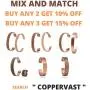 Copper Bracelets for Arthritis - for Men and Women 100% Copper with Therapy Magnets - Effective and Natural Relief for Joint Pain and Arthritis - Set of 2(Twisted with Inlay)
