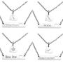 Fanery Sue Personalized Custom Engraved Name 316L Stainless Steel Horizontal Bar Necklace