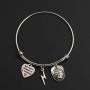 WUSUANED My Heart Belongs to A Lineman Lightning Helmet Charms Expandable Wire Bangle Bracelet Lineman Jewelry Gift for Lineman Mom Wife Girlfriend