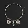 WUSUANED My Heart Belongs to A Lineman Lightning Helmet Charms Expandable Wire Bangle Bracelet Lineman Jewelry Gift for Lineman Mom Wife Girlfriend