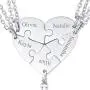 FaithHeart BFF Puzzle Stitching Necklace 2/3/4/5/6/7/8 Pcs Stainless Steel Personalized Name Heart Pendants Family Love Jewelry Free Engrave Friendship Forever Necklaces Set with Delicate Packaging FaithHeart BFF Puzzle Stitching Necklace 2/3/4/5/6/7/8 Pcs Stainless Steel Personalized Name Heart Pendants Family Love Jewelry Free Engrave Friendship Forever Necklaces Set with Delicate Packaging