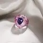Santuzza Enamel Rings 925 Sterling Silver Purple Crystal Ring Shiny White Cubic Zirconia Fine Jewelry for Women Santuzza Enamel Rings 925 Sterling Silver Purple Crystal Ring Shiny White Cubic Zirconia Fine Jewelry for Women