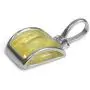 Sterling Silver Light Amber Rectangular Stud Earrings Necklace 18 Inches