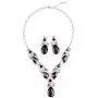 Hamer Costume Jewelry Purple and White Crystal Choker Pendant Statement Charm Necklace and Earrings Sets Women Hamer Costume Jewelry Purple and White Crystal Choker Pendant Statement Charm Necklace and Earrings Sets Women