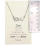 Joyfulle Heart Cross Greater than High Lows Necklace, Minimalist Charm with White Quote Card, New Beginnings Symbol Heart with Cross, Christian Jewelry, Gift Giving Ready Package - 100% Handmade