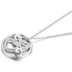 ELOI Mother Daughter Necklace - Sterling Silver Heart Shaped Pendant Jewelry - Mothers Day, Birthday Gifts from Daughter