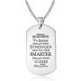 VNOX Engraved Inpsirational Quote Dog Tag Pendant Necklace Brithday Graduation Gift for Son Daughter Dad Husband Best Friend