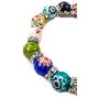 Nazareth Store Agate Colorful Flowers Beads Cross Bracelet Catholic Rosary Bangle Jerusalem Religious Christian Gifts for Boys Girls Jewelry for Women & Men