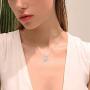 TRISHULA Moon Necklace with Opal Star Light,Infinite Love Y-Necklace,Moon Cat Necklace 925 Sterling Silver Forever Love Sparkling Crescent Jewelry Gift for Women Girls,Teen