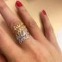 BMMYE Adjustable Ring Inspirational Statement Open Wire Ring Cool Dainty White Gold Letter Ring Women Girl