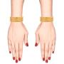 Efulgenz Indian Style Bollywood Gold Plated CZ Crystal Rhinestone Stone Wedding Bridal Bracelet Bangle Set Jewelry