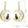 MIXIA Cute Anime Cartoon Sailor Moon Animal Cat Moon Earrings Gift for Girls Women Jewelry