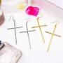 Cross Earrings for Women Big Long Cross Dangle Drop Earrings Minimalist Jewelry （70mm Long ）
