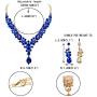 EVER FAITH Womens Wedding Bridal Jewelry Accessory Crystal Elegant Teardrop Leaf Vine Necklace Earrings Set
