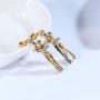 XINAOBAOLUO Fashion Affectionate Hug Jewelry Metal Plating Lovers Pendant Necklace &18k Alloy Earring Set Gifts for Couples (1.18 Pendant + 15.7 Chain)
