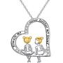 Sisters Gifts from Sister Brother Sterling Silver Always My Sister Forever My Friend Heart Necklace Female Friendship Jewelry for Women Girls