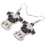 NEWEI Drop Acrylic French Bull Pug Dog Big Long Dangle Earrings Fashion Animal Jewelry For Girl Women