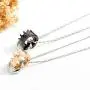 Hottime Couple Matching Necklace Lovers 2pcs Pendant for Wedding Anniversary Valentines Present Hottime Couple Matching Necklace Lovers 2pcs Pendant for Wedding Anniversary Valentines Present